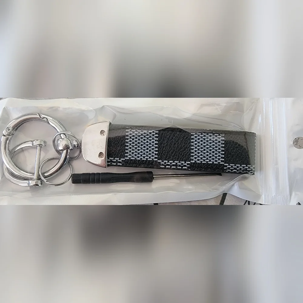 PU Leather bag keychain, car keys holder, keyring